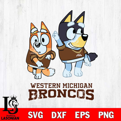 Western Michigan Broncos Bluey Chilli Mode Dance Svg Eps Dxf Png File, Digital Download, Instant Download