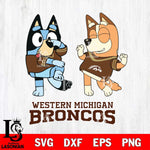 Western Michigan Broncos Bluey Chilli Sport Svg Eps Dxf Png File, Digital Download, Instant Download