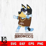 Western Michigan Broncos Bluey Dad Dance Svg Eps Dxf Png File, Digital Download, Instant Download