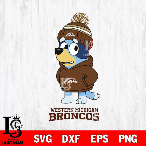 Western Michigan Broncos Bluey Hoodie rugby Svg Eps Dxf Png File, Digital Download ,Instant Download, Cricut File