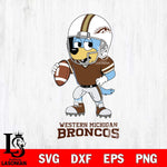 Western Michigan Broncos Bluey rugby Svg Eps Dxf Png File, Digital Download ,Instant Download, Cricut File