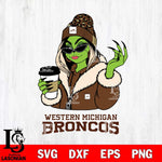 Western Michigan Broncos Boujee Grinch Girls Christmas Cut Files Cricut, Svg Dxf Eps Png file, Digital download , Silhouette