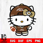 Western Michigan Broncos Cute Hello Kitty Football 10 Svg Eps Dxf Png File, NCAA svg, Digital Download, Instant Download