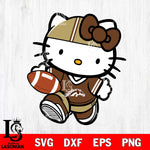 Western Michigan Broncos Cute Hello Kitty Football 9 Svg Eps Dxf Png File, NCAA svg, Digital Download, Instant Download