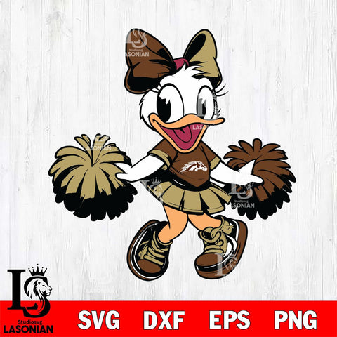 Western Michigan Broncos Daisy Duck Cheerleader Svg Eps Dxf Png File, NCAA svg, Digital Download, Instant Download