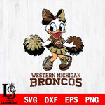 Western Michigan Broncos Daisy Duck Cheerleader Disney, Svg Eps Dxf Png File, Digital Download