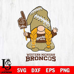 Western Michigan Broncos Gnomes Fan Svg Eps Dxf Png File, Digital Download, Instant Download