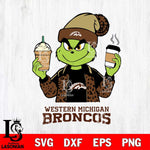 Western Michigan Broncos Grinch 2 coffee Svg Eps Dxf Png File, Digital Download, Instant Download