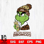 Western Michigan Broncos Grinch Bougie Leopard Svg Eps Dxf Png File, Digital Download, Instant Download