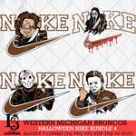 Western Michigan Broncos Halloween Nike NCAA Bundle 4 Svg Eps Dxf Png File, Digital Download, Instant Download