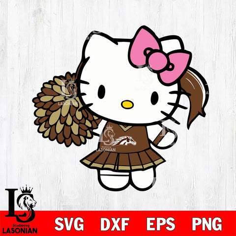 Western Michigan Broncos Hello Kitty Cheerleader 12 Svg Eps Dxf Png File, Digital Download, Instant Download