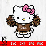 Western Michigan Broncos Hello Kitty Cheerleader 3 Svg Eps Dxf Png File, Digital Download, Instant Download