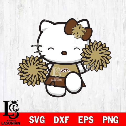 Western Michigan Broncos Hello Kitty Cheerleader Svg Eps Dxf Png File, Digital Download, Instant Download