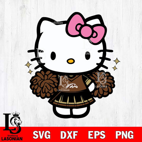 Western Michigan Broncos Hello Kitty Cheerleader Svg Eps Dxf Png File, Digital Download, Instant Download