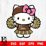 Western Michigan Broncos Hello Kitty Cheerleader 5 Svg Eps Dxf Png File, Digital Download, Instant Download