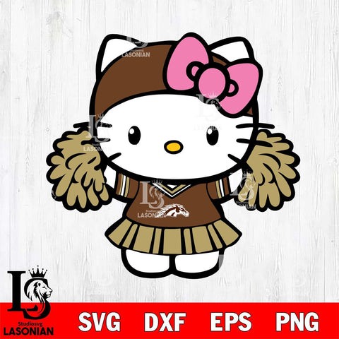 Western Michigan Broncos Hello Kitty Cheerleader 5 Svg Eps Dxf Png File, Digital Download, Instant Download