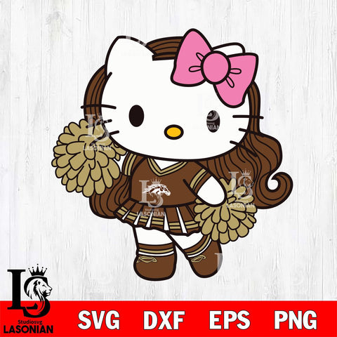 Western Michigan Broncos Hello Kitty Cheerleader 7 Svg Eps Dxf Png File, Digital Download, Instant Download