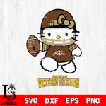 Western Michigan Broncos Hello Kitty NCAA 4 Svg Eps Dxf Png File, Digital Download, Instant Download