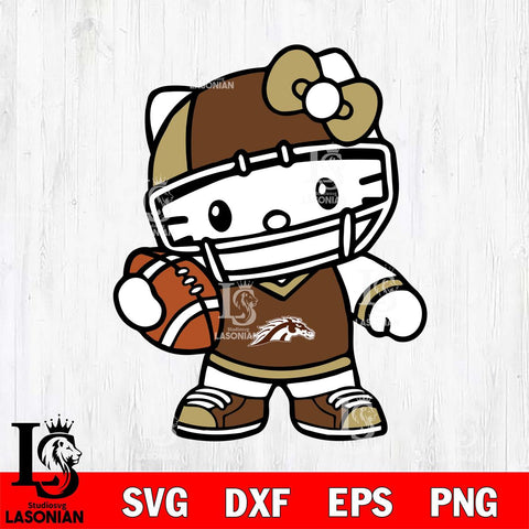 Western Michigan Broncos Hello Kitty sport 2 Svg Eps Dxf Png File, NCAA svg, Digital Download, Instant Download