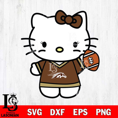 Western Michigan Broncos Hello Kitty sport 7 Svg Eps Dxf Png File, NCAA svg, Digital Download, Instant Download