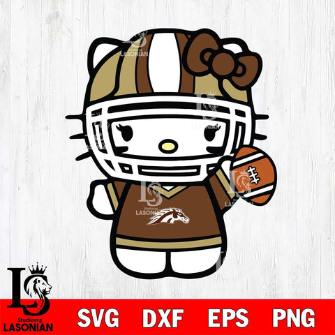 Western Michigan Broncos Hello Kitty sport 9 Svg Eps Dxf Png File, NCAA svg, Digital Download, Instant Download