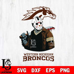 Western Michigan Broncos Jason Voorhees 10 Svg Eps Dxf Png File, Digital Download