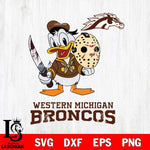 Western Michigan Broncos Jason Voorhees 12 Svg Eps Dxf Png File, Digital Download