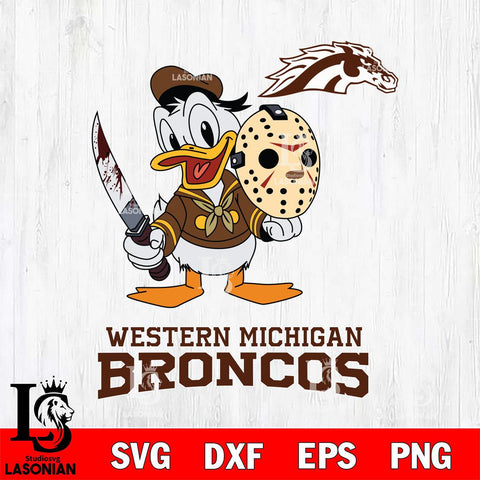 Western Michigan Broncos Jason Voorhees 12 Svg Eps Dxf Png File, Digital Download