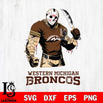 Western Michigan Broncos Jason Voorhees Svg Eps Dxf Png File, Digital Download