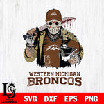 Western Michigan Broncos Jason Voorhees 2 Svg Eps Dxf Png File, Digital Download