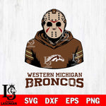 Western Michigan Broncos Jason Voorhees 4 Svg Eps Dxf Png File, Digital Download