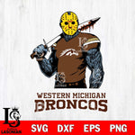 Western Michigan Broncos Jason Voorhees 7 Svg Eps Dxf Png File, Digital Download