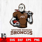 Western Michigan Broncos Jason Voorhees 9 Svg Eps Dxf Png File, Digital Download