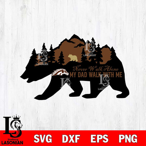 Western Michigan Broncos My Dad Walk With Me Svg Eps Dxf Png File, Digital Download, Instant Download