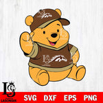 Western Michigan Broncos Pooh Bear Svg Eps Dxf Png File, NCAA svg, Digital Download, Instant Download