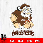 Western Michigan Broncos Santa Claus Angry Svg dxf eps png pdf file,NCAA svg,Digital Download,Cricut file