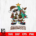 Western Michigan Broncos Santa Claus Ugly Christmas Svg dxf eps png pdf file,NCAA svg,Digital Download,Cricut file