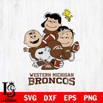 Western Michigan Broncos Snoopy Sport 4 Svg Eps Dxf Png File, Digital Download