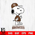 Western Michigan Broncos Snoopy Sport 8 Svg Eps Dxf Png File, Digital Download