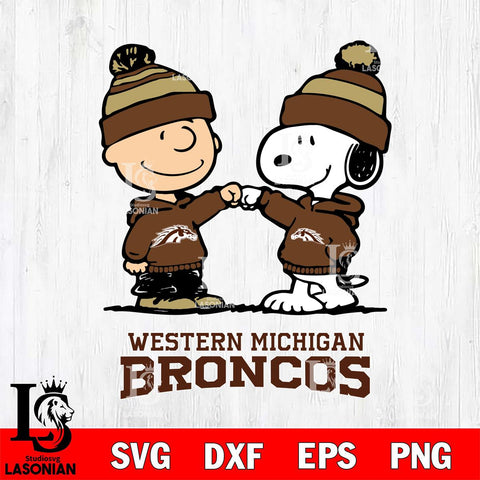 Western Michigan Broncos Snoopy Sport 9 Svg Eps Dxf Png File, Digital Download