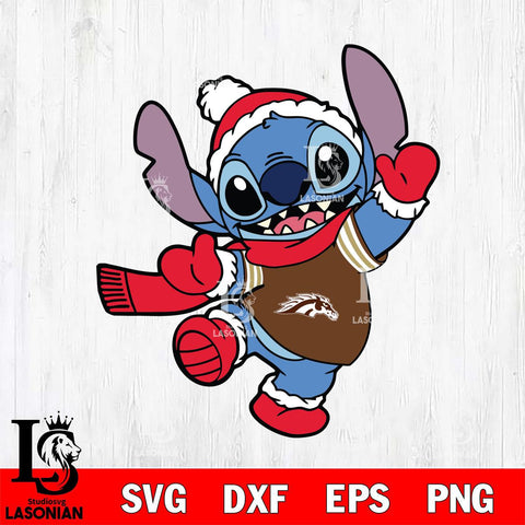 Western Michigan Broncos Stitch Disney Christmas Svg Eps Dxf Png File, Digital Download, Instant Download