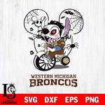 Western Michigan Broncos Stitch Jigsaws Halloween Svg Eps Dxf Png File, Digital Download, Instant Download