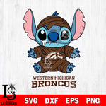 Western Michigan Broncos Stitch Mummy Svg Eps Dxf Png File, NCAA svg, Digital Download, Instant Download