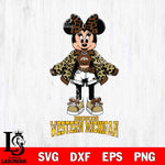 Western Michigan Broncos Style Minnie Disney Svg Eps Dxf Png File, Digital Download, Instant Download