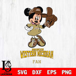 Western Michigan Broncos #1 Fan Minnie Mouse Svg Eps Dxf Png File, Digital Download, Instant Download