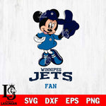 Winnipeg Jets #1 Fan Minnie Mouse Svg Eps Dxf Png File, Digital Download, Instant Download