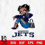 Winnipeg Jets Betty Boop Black Fan Girl Svg Eps Dxf Png File, Digital Download, Instant Download