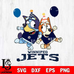 Winnipeg Jets Bluey & Bingo 11 Svg Eps Dxf Png File, NHL svg, Digital Download, Instant Download