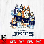 Winnipeg Jets Bluey & Bingo 14 Svg Eps Dxf Png File, NHL svg, Digital Download, Instant Download