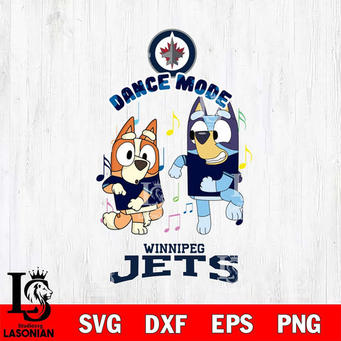 Winnipeg Jets Bluey Bingo Svg Eps Dxf Png File, NHL svg, Digital Download, Instant Download